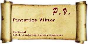 Pintarics Viktor névjegykártya