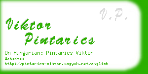 viktor pintarics business card